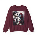 Gothic Romance Crewneck Sweatshirt — Gothic Bride & Groom Skull Design