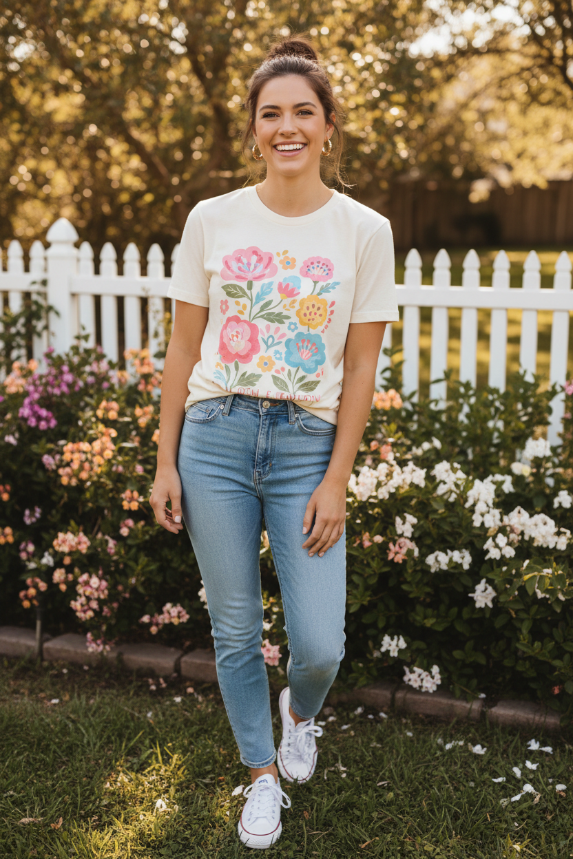Floral Graphic Tee Lifestyle